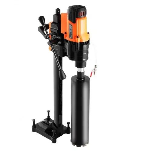 VEVOR Kernbohrmaschine Diamantkernbohrgerät mit Bohrdurchmesser 2-25 cm mit Ständer und Kernbohrer, 3500 W robuster Beton-Kernbohrer, Nass- und Trockenanwendung für Beton Ziegel – Bild 10