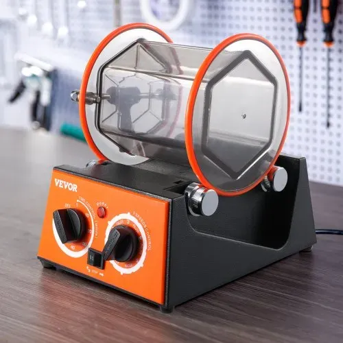 VEVOR Poliertrommel Schmuck-Poliermaschine 3 kg, Rotary Tumbler Oberflächenpolierer 60 W, Schmuck Polieren Dreh-Tumbler Einstellbare Zeit & Drehzahl Polierer Kugelmühle, für Gold, Silber usw. – Bild 7