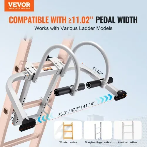 VEVOR Leiterstabilisator, 2-in-1-Abstandshalterhaken für Verlängerungswandleitern, Zubehör für Dachfirstleitern horizontal/vertikal, T-Stange mit Stahl-Gummi-Griff, schneller Zugang zu steilen Dächern VEVOR Leiterstabilisator, 2-in-1-Abstandshalterhaken für Verlängerungswandleitern, Zubehör für Dachfirstleitern horizontal/vertikal, T-Stange mit Stahl-Gummi-Griff, schneller Zugang zu steilen Dächern