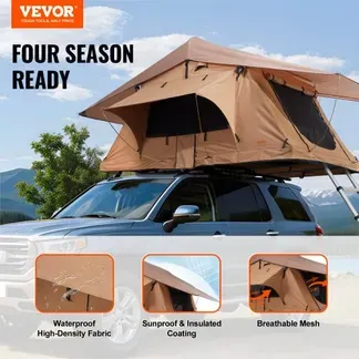 VEVOR Dachzelt Hartschale Autozelt Camping für 2–3 Personen, zusammenklappbares Hartschalen-Dachzelt mit einstellbarer Teleskopleiter Matratze, wasserdicht UV-Schutz für Jeep SUV Van Pickup VEVOR Dachzelt Hartschale Autozelt Camping für 2–3 Personen, zusammenklappbares Hartschalen-Dachzelt mit einstellbarer Teleskopleiter Matratze, wasserdicht UV-Schutz für Jeep SUV Van Pickup