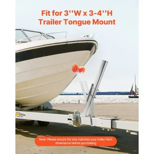 VEVOR Windenstand, Windenbock für Bootsanhänger, Bootswindenhalterung mit U-Bolzen für 76x76-101 mm Anhängerkupplung verzinkt, passend für Jetski, Segelboot, Fischerboot, Schnellboot – Bild 2
