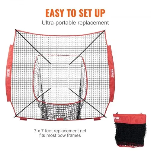 VEVOR 2134 x 2134 mm Pitching Net Pitching Target mit Strike Zone, Baseball & Softball 9 Loch Trainingsgeräte für Jugendliche & Erwachsene, Baseball Pitching Net (nur Netz) – Bild 4