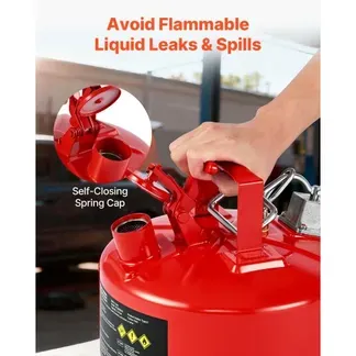 VEVOR Sicherheitskanister, 9,5 L, Typ II, Sicherheitsbehälter mit Flammensperre, selbstschließendem Deckel und flexiblem Metallausguss, Lagerbehälter zur
Aufbewahrung für brennbare Stoffe, Rot VEVOR Sicherheitskanister, 9,5 L, Typ II, Sicherheitsbehälter mit Flammensperre, selbstschließendem Deckel und flexiblem Metallausguss, Lagerbehälter zur
Aufbewahrung für brennbare Stoffe, Rot