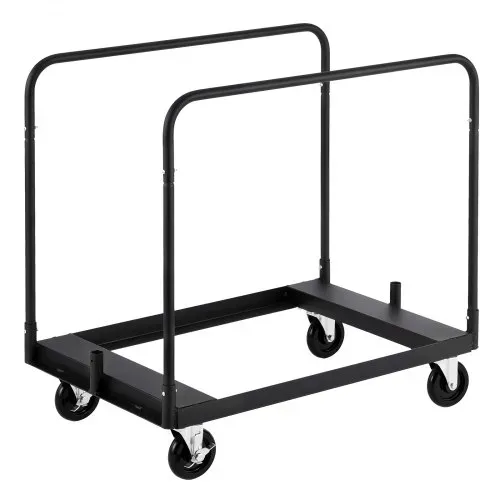 VEVOR Plattenwagen, 816 kg, Transportwagen mit 360° Lenkrollen, Plattenkarre mit Zurrgurt & 3 seitlichen Handläufen, Plattenroller, Transporthilfe für Fabrik, Lager, Garage, Schwarz, 955x610x935 mm – Bild 10