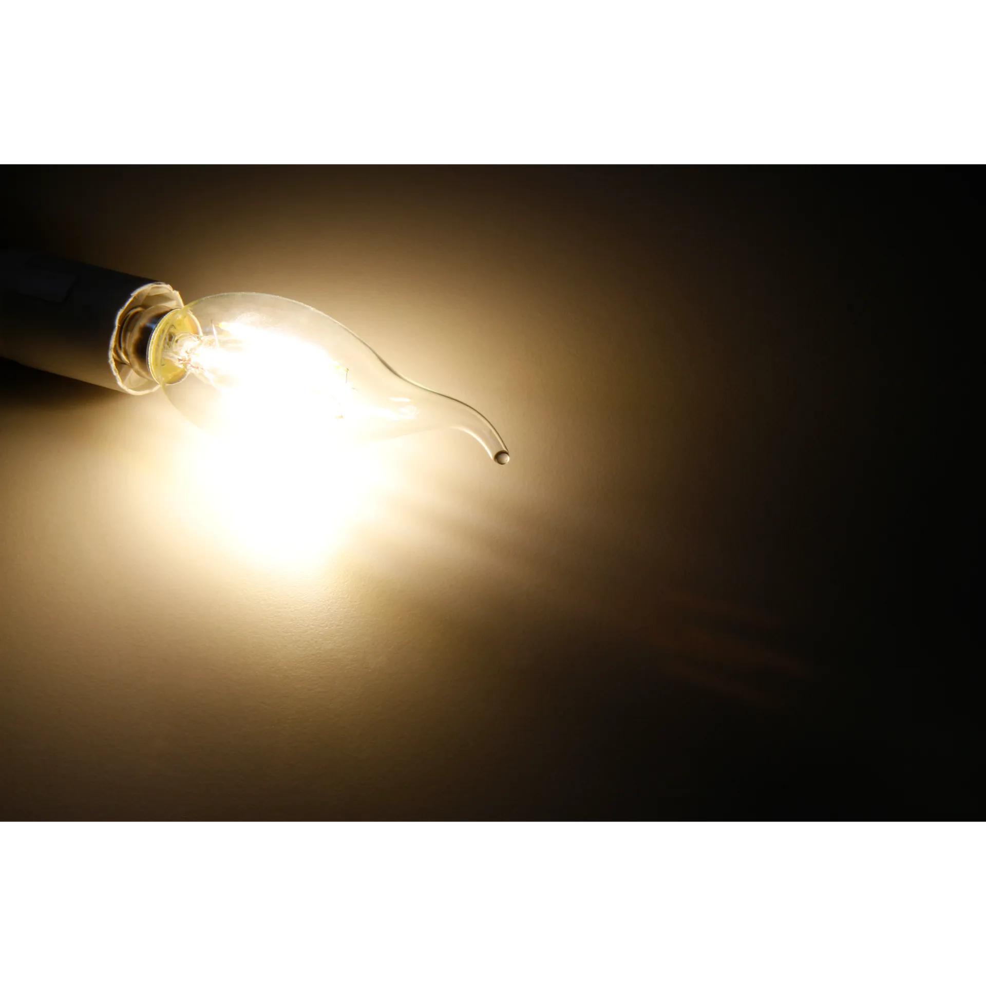 LED Filament Kerzenlampe Windstoß McShine, E14, 4W, 490lm, warmweiß, klar – Bild 3