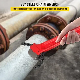 VEVOR Kettenzange Rohr Kupferrohr-Presswerkzeug 91,44 cm, Hochleistungskettenzange Ölfilter Kapazität 110 bis 185 mm, Kettenzange 760 mm Kettenlänge Sanitärrohr Werkzeug VEVOR Kettenzange Rohr Kupferrohr-Presswerkzeug 91,44 cm, Hochleistungskettenzange Ölfilter Kapazität 110 bis 185 mm, Kettenzange 760 mm Kettenlänge Sanitärrohr Werkzeug