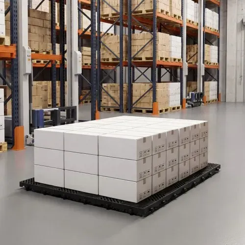 VEVOR 6x Kunststoffpaletten 600x300x30 mm, Nestbare Leichtpaletten mit 1000 kg/㎡ Statischer Traglast, Industriepaletten mit Gitterstruktur Schnappverbindung, Bodenpaletten für Lager Garage Supermarkt – Bild 7