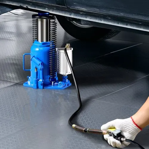 VEVOR pneumatischer Flaschenwagenhebr Wagenheber 32 t 255–415 mm Hubbereich, lufthydraulischer/manueller Stempelwagenheber Wagenheber mit Pumpe für SUV Pickup Lkw Wohnmobil Autoreparatur blau – Bild 7