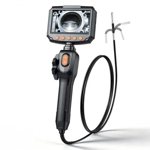 VEVOR Drehbare Endoskopkamera mit Licht, Inspektionskamera mit Zwei-Wege beweglichem Kopf, IP67 Wasserdichte Rohrkamera mit 4,3 Zoll Display 1,5m Kabel 2600mAh Akku, 3,9mm Boreskopkamera für Auto Haus VEVOR Drehbare Endoskopkamera mit Licht, Inspektionskamera mit Zwei-Wege beweglichem Kopf, IP67 Wasserdichte Rohrkamera mit 4,3 Zoll Display 1,5m Kabel 2600mAh Akku, 3,9mm Boreskopkamera für Auto Haus