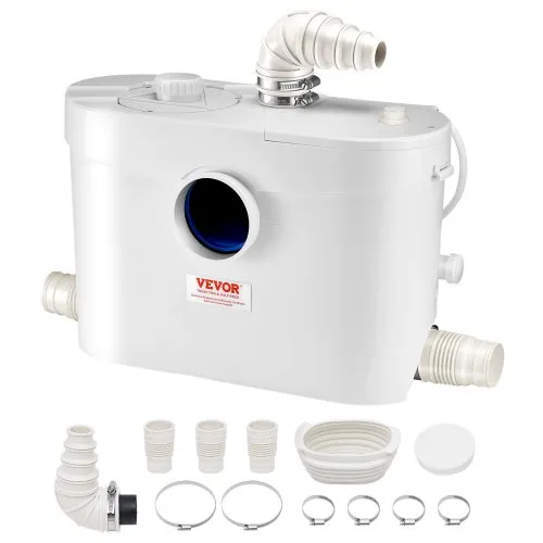VEVOR Hebeanlage, 900 W, 180 L/min Durchfluss, 12 m Förderhöhe, Abwasserhebeanlage mit 4 Wassereinlässen, Schmutzwasserpumpe für Toilette, Keller, Dusche, Waschbecken, Waschküche, Badewanne VEVOR Hebeanlage, 900 W, 180 L/min Durchfluss, 12 m Förderhöhe, Abwasserhebeanlage mit 4 Wassereinlässen, Schmutzwasserpumpe für Toilette, Keller, Dusche, Waschbecken, Waschküche, Badewanne
