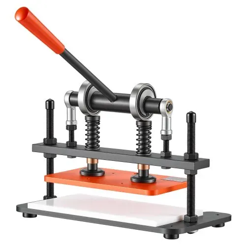 VEVOR Leder Stanzmaschine 260x150 mm Lederschneidemaschine Lochmaschine, Handpresse zum Prägen & Stanzen von Leder Stoff Papier Silikon 1,5 t Druck 12 mm Hub Stahlkonstruktion Zwei Führungswellen – Bild 9