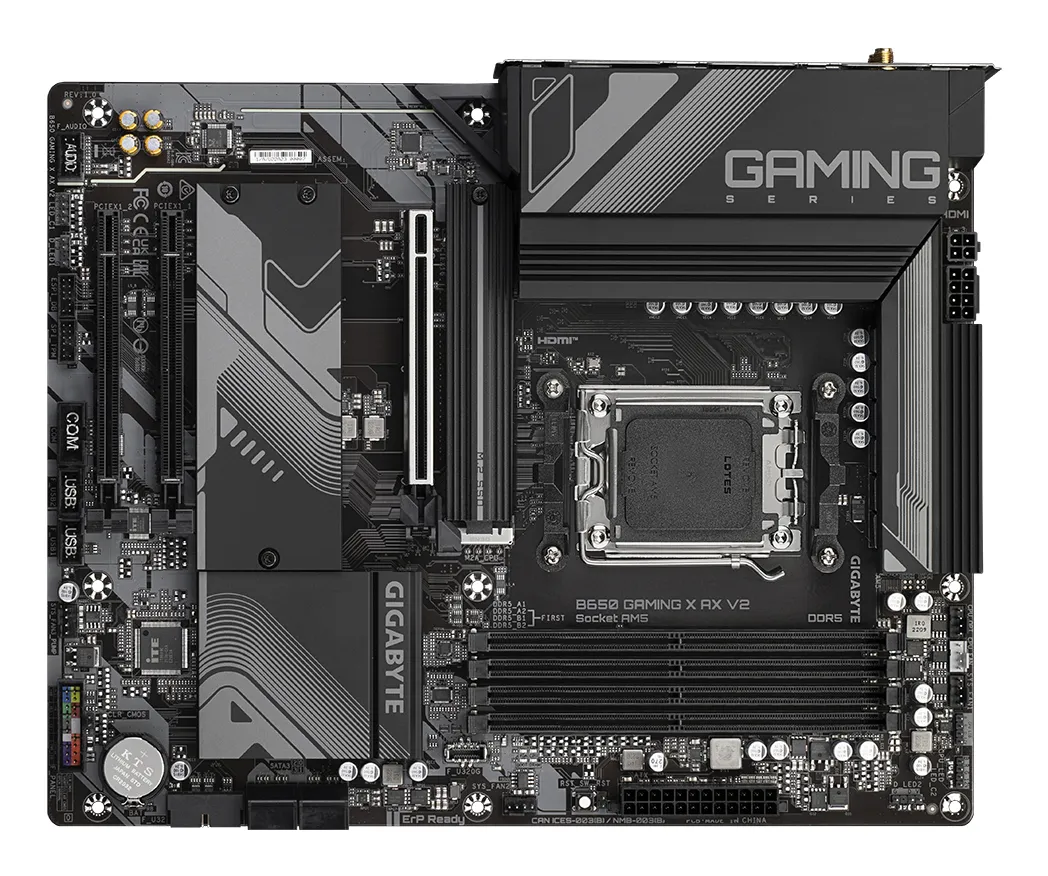 GIGABYTE B650 GAMING X AX V2 Mainboard - AMD Ryzen 9000er-Serie, 8+2+2 Phasen VRM, bis zu 8000 MHz DDR5 (OC), 1xPCIe 5.0 + 2xPCIe 4.0 M.2, 2,5 GbE LAN, WIFI 6E, USB 3.2 Gen 2 – Bild 4