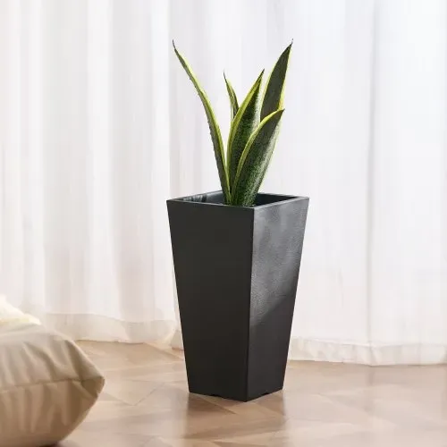 VEVOR Blumentopf, 2er Set, Großer Pflanzentopf 570 mm, Modernes Design, Integriertes effizientes Drainagesystem, Pflanzenkübel, Blumenkübel, Topf für Veranda, Patio, Außen, Innen, Schwarz – Bild 7