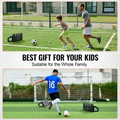 VEVOR Fußball Rebound Board, tragbares Prellwand 80 x 30 cm, HDPE Rebounder Ausrüstung mit 2 Rückprallwinkeln, Trainingsbrett Rebounder Kicker für Fußballtraining Pass- und Schussübungen – Bild 5