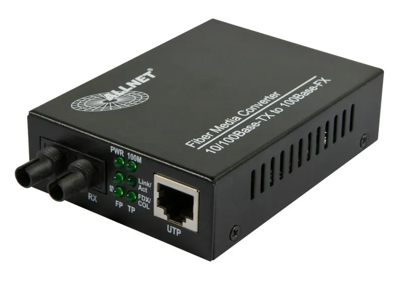 ALLNET Medienkonverter 10/100BASE-TX auf 100BASE-FX Multimode ST Anschluss „ALL-MC107-ST-MM“ ALLNET Medienkonverter 10/100BASE-TX auf 100BASE-FX Multimode ST Anschluss „ALL-MC107-ST-MM“