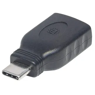 Manhattan USB 3.1 Gen1 Typ C auf Typ A-Adapter, Typ C-Stecker auf Typ A-Buchse, USB 3.1 Gen1, schwarz Manhattan USB 3.1 Gen1 Typ C auf Typ A-Adapter, Typ C-Stecker auf Typ A-Buchse, USB 3.1 Gen1, schwarz