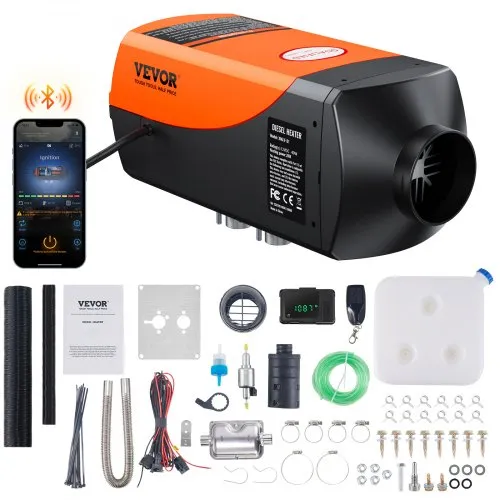 VEVOR Luft Dieselheizung Standheizung 12 V 2 kW, Luftheizung Air Diesel Diesel Standheizung Lufterhitzer, 0,12–0,26 L/Std. Dieselheizung mit LCD-Display & Fernbedienung & Bluetooth-APP VEVOR Luft Dieselheizung Standheizung 12 V 2 kW, Luftheizung Air Diesel Diesel Standheizung Lufterhitzer, 0,12–0,26 L/Std. Dieselheizung mit LCD-Display & Fernbedienung & Bluetooth-APP