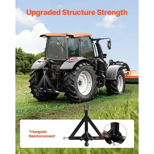 VEVOR 3-Punkt-Anhängerkupplung, 5,08 cm Empfänger, Dreipunktaufnahme mit 3 Anhängerkugeln, Traktor-Deichseladapter, kompatibel mit Kubota, Mahindra, Ford, Yanmar, John Deere, Massey Ferguson – Bild 4