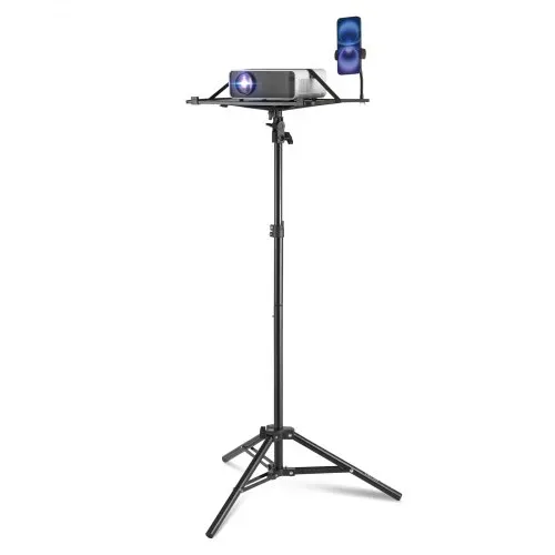 VEVOR Projektorständer Laptopständer-Stativ, höhenverstellbar von 685 bis 1600 mm, tragbares Projektor-Stativ mit Ablage & Schwanenhals-Telefonhalter, für Filme im Freien Büro zu Hause 5 kg belastbar – Bild 8