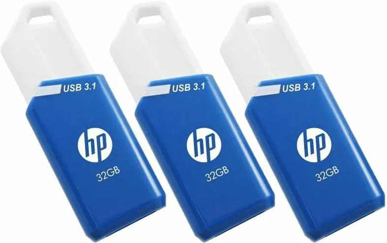 HP x755w Triple Pack USB-Stick 32 GB USB Typ-A 3.2 Gen 1 (3.1 Gen 1) Blau, Weiß HP x755w Triple Pack USB-Stick 32 GB USB Typ-A 3.2 Gen 1 (3.1 Gen 1) Blau, Weiß
