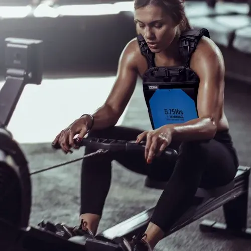 VEVOR Gewichtsplatten für Gewichtswesten 5,2 kg Set (2 x 2,6 kg), Flache Gewichtswestenplatten für WODs & Funktionelles Training, Ergonomisches Zusatzgewicht für Krafttraining, Laufen & Fitness, Blau – Bild 7
