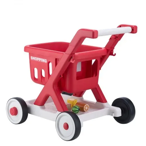 VEVOR Einkaufswagen für Kinder, Einkaufswagen Supermarkt Spielzeug mit Spiel-Lebensmittel Zubehör & Rollen, Höheverstellbares PP-Kaufladenzubehör mit Licht Sound Kaufmannsladen Spiele für Kinder ab 2 – Bild 10