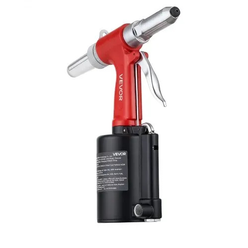 VEVOR Druckluft Nietmutternzange Set mit 4 Nasenstücken 2,4/3,2/4,0/4,8mm, Pneumatische Blindnietzange Set für Automobil Industrie Heimwerkerprojekt, 1100kg Zugkraft, Max. 16mm Hub, 360° Nietengriff – Bild 10