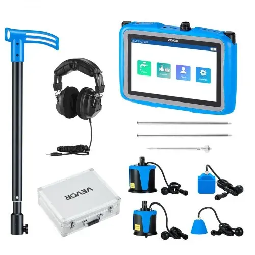 VEVOR Rohr-Wasserleckdetektor mit 4 Sensoren, 1 Hz–10000 Hz, 7-Zoll-Touchscreen, Ortungsgerät für unterirdische Rohrleitungen mit 3 Abhörstäben, Kopfhörer, 8-GB-Karte & Tragetasche – Bild 10
