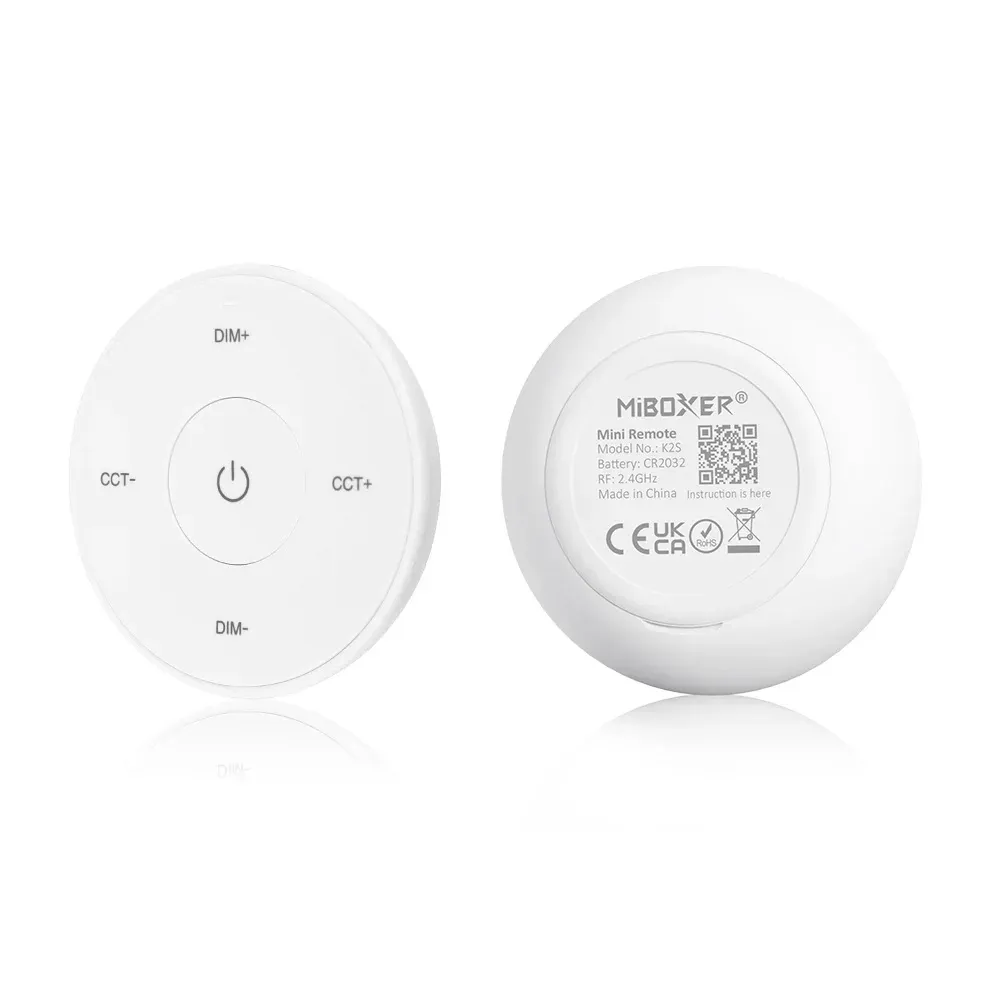 MiBoxer K2S-W LED Fernbedienung Mini Remote 2,4GHz dual white (CCT) + Dimm rund (w) – Bild 2