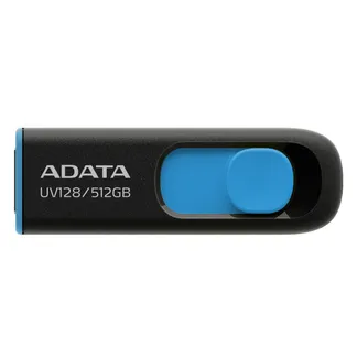 ADATA UV128 USB-Stick 512 GB USB Typ-A 3.2 Gen 1 (3.1 Gen 1) Schwarz, Blau ADATA UV128 USB-Stick 512 GB USB Typ-A 3.2 Gen 1 (3.1 Gen 1) Schwarz, Blau