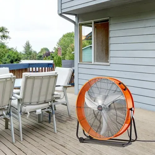 VEVOR Trommelventilator, 30 Zoll Industrie-Ladenventilator, Bodenventilator mit 3 Gänge, Trommelgebläse 13000 CFM, Standventilator 360° verstellbarer, Windmaschine für Lager, Werkstatt, Fabrik, Keller – Bild 7