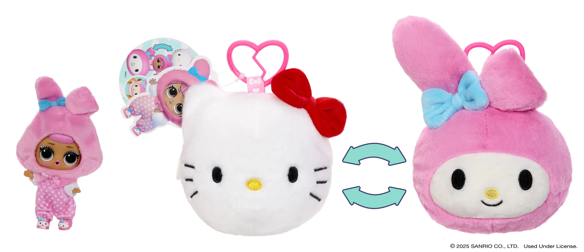 L.O.L. Surprise! Loves Hello Kitty Reversible Plush Surprise L.O.L. Surprise! Loves Hello Kitty Reversible Plush Surprise