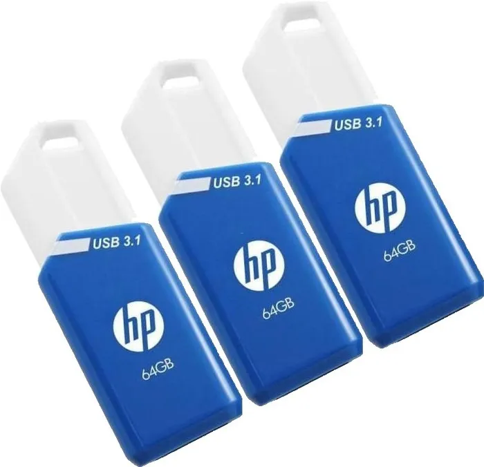 HP x755w Triple Pack USB-Stick 64 GB USB Typ-A 3.2 Gen 1 (3.1 Gen 1) Blau, Weiß HP x755w Triple Pack USB-Stick 64 GB USB Typ-A 3.2 Gen 1 (3.1 Gen 1) Blau, Weiß