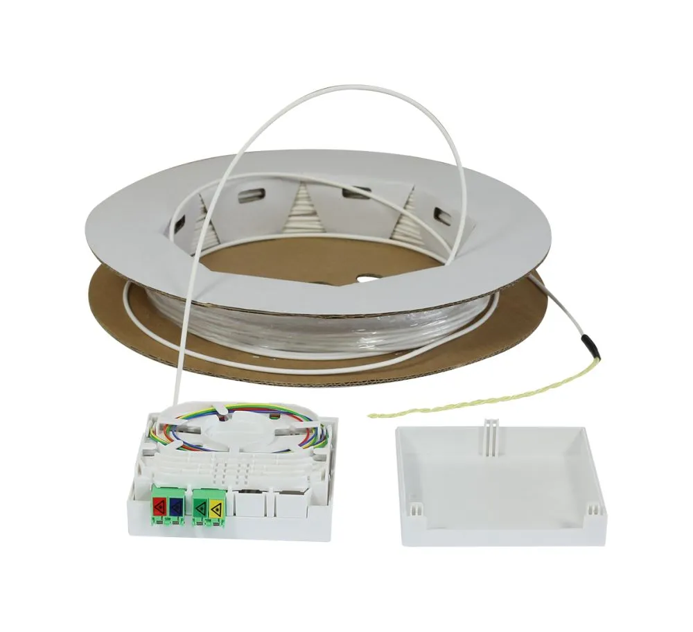 LWL-FTTH Compact Box vorkonfektioniert, 4xLC/APC -> open End, 20m, 9/125u, G.657.A2, 4-Faser, OD=2.2mm, Synergy 21 – Bild 3