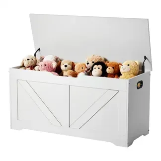VEVOR Kindersitzbank mit Stauraum Holzspielzeugkiste, Aufbewahrungsbank mit Sicherheitsscharnier, Aufbewahrungstruhe für Spielzimmer Wohnzimmer Eingangsbereich 990 x 395 x 480 mm Spielzeugtruhe weiß VEVOR Kindersitzbank mit Stauraum Holzspielzeugkiste, Aufbewahrungsbank mit Sicherheitsscharnier, Aufbewahrungstruhe für Spielzimmer Wohnzimmer Eingangsbereich 990 x 395 x 480 mm Spielzeugtruhe weiß