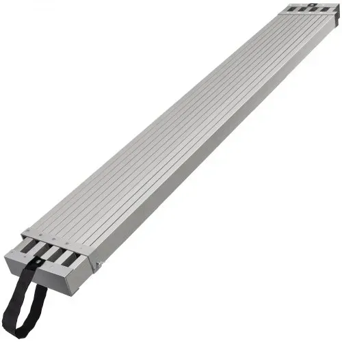 VEVOR Teleskop-Arbeitsplanke aus Aluminium, 2,74-4,57 m, 227 kg Tragkraft, 31,75 cm breite Aluminium-Gerüstplanke, Verlängerungs-Bühnenplanke mit rutschfester Plattform, Gerüstleiter-Zubehör – Bild 8