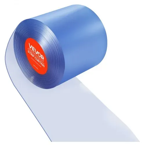 VEVOR PVC-Streifenvorhang, 30,8 m Länge x 0,3 m Breite, Lamellenvorhang, Meterware, -55,6 °C bis 30 °C Vorhangstreifen für Türen von Supermärkten, Garagen und Lagerhallen, Transparent – Bild 10