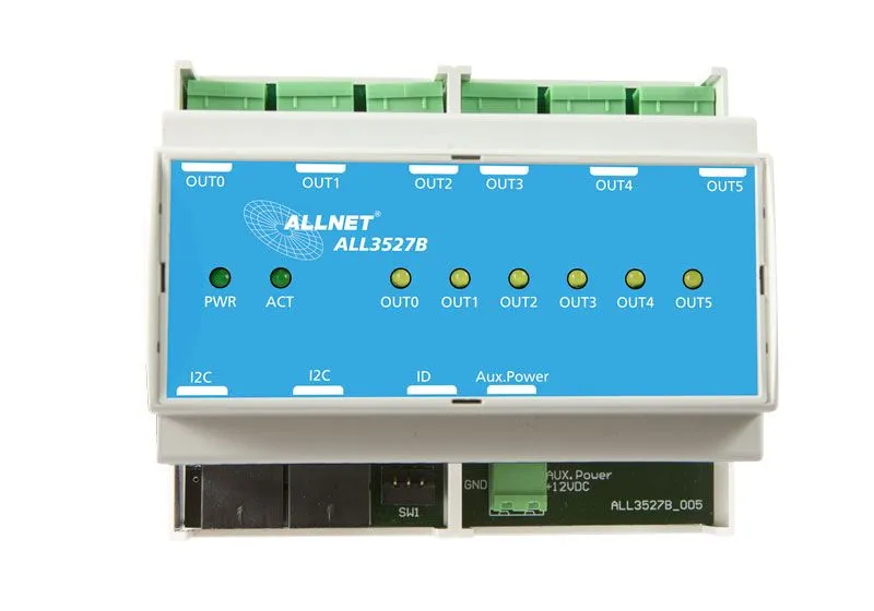 ALLNET MSR IO ALL3527B HUT / 6fach 250V/16A Relais Ausgang I2C – Bild 2
