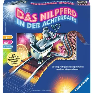 Das Nilpferd in der Achterbahn, Partyspiel Das Nilpferd in der Achterbahn, Partyspiel