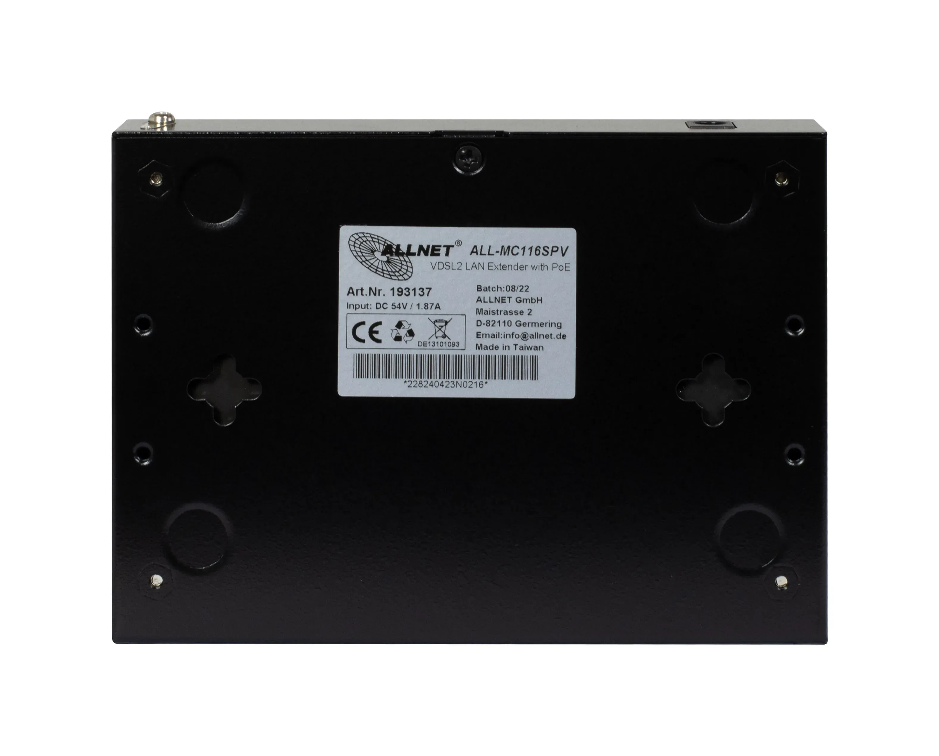 ALLNET ISP Bridge Modem VDSL2 mit Vectoring/Point-to-Point Slave-Modem & 2x PoE IEEE802.3at Ports "unmanaged "ALL-MC116SPV-VDSL2" – Bild 4