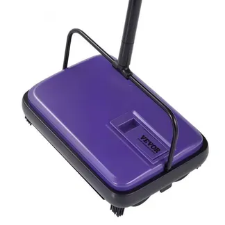 VEVOR Teppichkehrer Teppichbodenkehrmaschine manuell, Bodenkehrer mit 300 ml Staubbehälterkapazität, 17 cm Reinigungsbreite Kehrmaschine für Heimbüro-Teppiche Tierhaarstaub Teppichreinigung, Lila VEVOR Teppichkehrer Teppichbodenkehrmaschine manuell, Bodenkehrer mit 300 ml Staubbehälterkapazität, 17 cm Reinigungsbreite Kehrmaschine für Heimbüro-Teppiche Tierhaarstaub Teppichreinigung, Lila