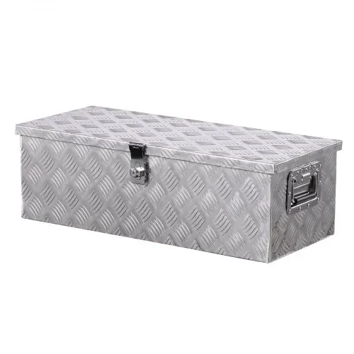 VEVOR Werkzeugkasten aus Aluminium für die Ladefläche mit seitlichem Griff und Schlossschlüsseln, Aufbewahrungs-Werkzeugkiste für Anhänger Pickups Wohnmobil (762 x 330,2 x 243,84 mm) Silber – Bild 9