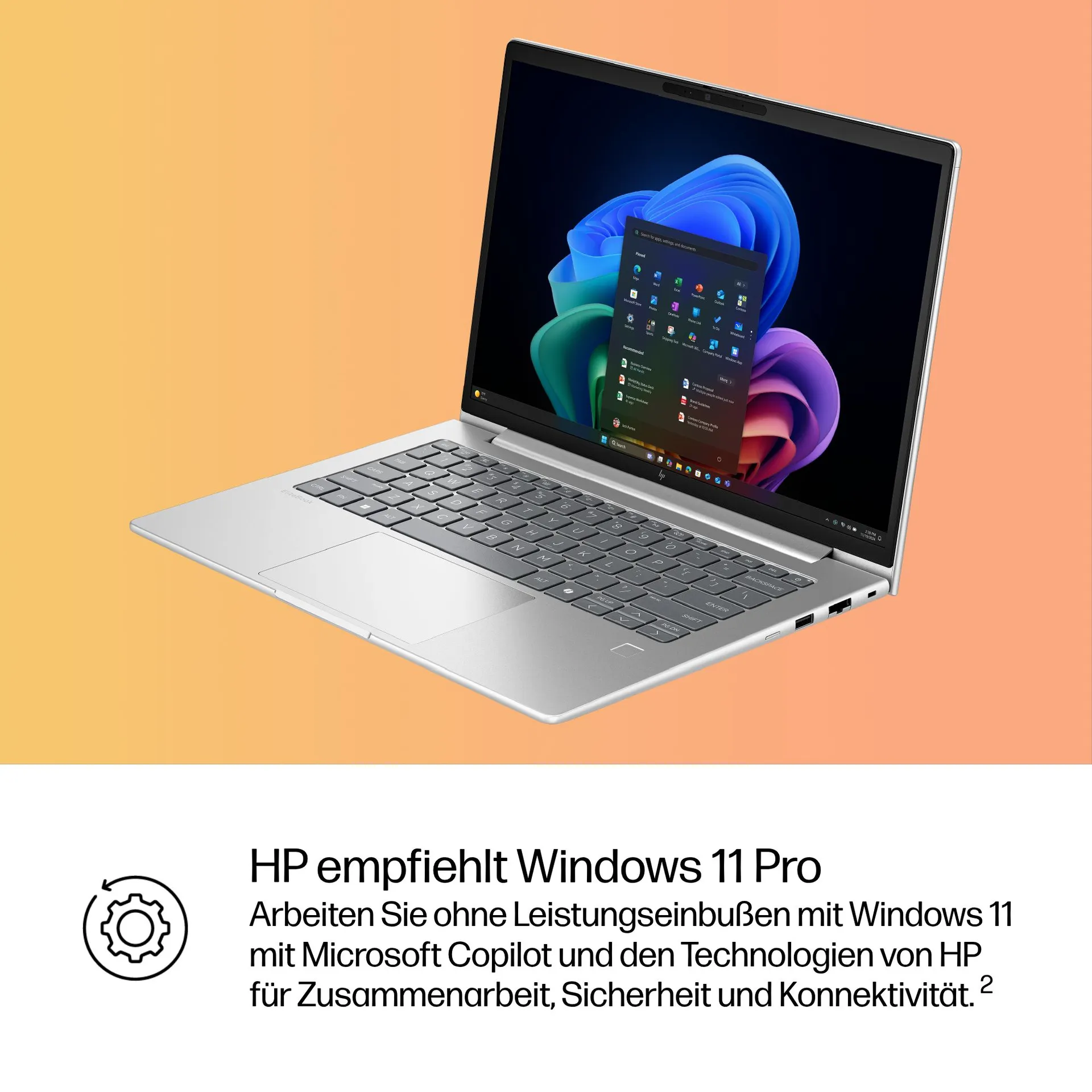 HP EliteBook 6 G1q Next Gen AI PC Copilot+ PC Snapdragon X1P-42-100 Laptop 35,6 cm (14") WUXGA 32 GB LPDDR5x-SDRAM 1 TB SSD Wi-Fi 7 (802.11be) Windows 11 Pro Silber – Bild 7