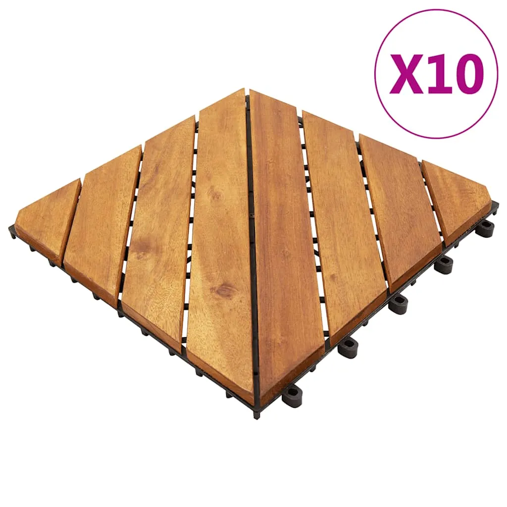 vidaXL Terrassenfliesen 10 Stk. 30x30 cm Massivholz Akazie – Bild 2