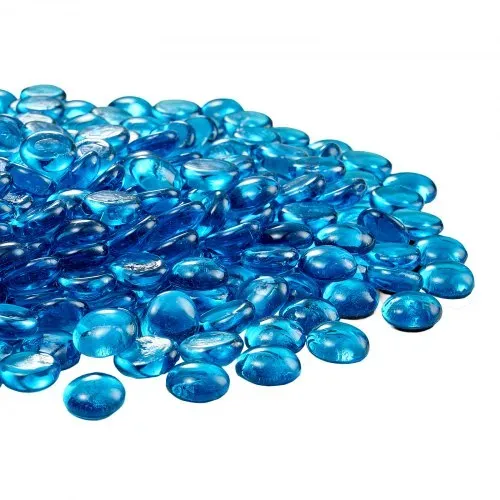 VEVOR Feuerglas, 4,5 kg hochtemperaturbeständige Glassteine, 19 mm rauchfreie Feuerstellen-Glasperlen, Feuerstelle Glasfelsen, Kaminglas, Feuerkristall, Feuerperlen, für Kamin Karibikblau – Bild 9