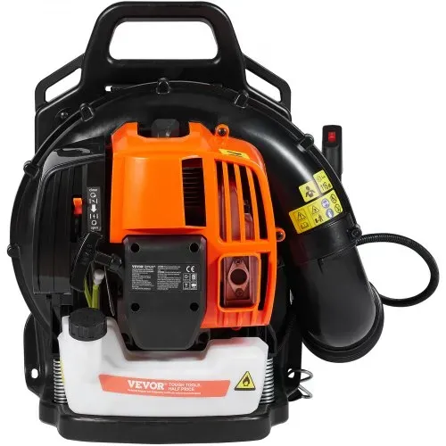 VEVOR Laubbläser als Rucksack, 63 CC 2-Takt Benzin-Laubbläser mit 1,89 l Kraftstofftank, 1110 CFM Luftvolumen, 220 MPH Geschwindigkeit, ideal für Rasenpflege, Laubreinigung und Schneeräumung – Bild 10
