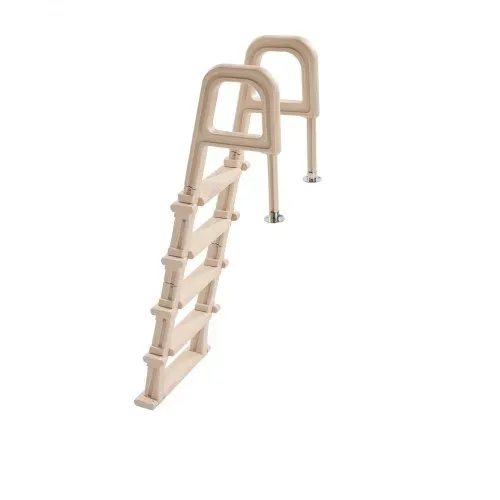 VEVOR Poolleiter, Einstiegsleiter 5-Stufig, Treppe mit Doppeltem Handlauf, Einstiegshilfe Tragkraft 136 kg, für Einbau- & Aufstellpools, Sicherheitsleiter für Alle Terrassenoberflächen, Taupe – Bild 8