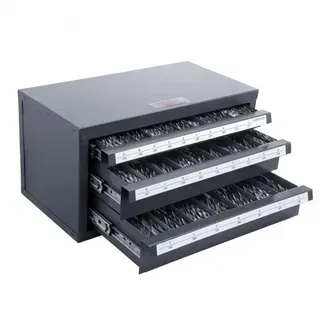 VEVOR Bohrer-Spender-Schrank, Bohrer-Organizer-Schrank mit drei Schubladen für A bis Z, Bohrer-Spender-Organizer-Schrank aus Stahl mit Etiketten, Stapelbarer Bohrer-Spender Aufbewahrung VEVOR Bohrer-Spender-Schrank, Bohrer-Organizer-Schrank mit drei Schubladen für A bis Z, Bohrer-Spender-Organizer-Schrank aus Stahl mit Etiketten, Stapelbarer Bohrer-Spender Aufbewahrung