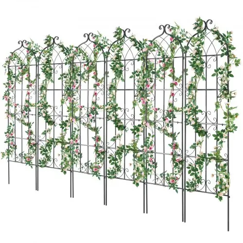 VEVOR Rankhilfe für Kletterpflanzen, 51x180 cm, 6er-Set rostfreies Metallspalier für Gartenblumen, Kletterhilfe, Rankgitter für Rosen, Gurkenstütze, dekoratives Clematis-Spalier für Innenhöfe & Rasen – Bild 9