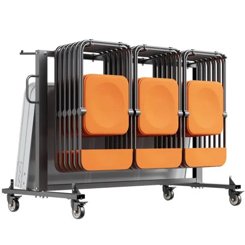 VEVOR Klappbarer Stuhlständer, 181 kg Tragkraft, Klappstuhlwagen für 42 Stühle oder 12 Tische, multifunktionaler Stuhlwagen mit Gummirädern und -haltern, großer Stuhlhalter, mattschwarz VEVOR Klappbarer Stuhlständer, 181 kg Tragkraft, Klappstuhlwagen für 42 Stühle oder 12 Tische, multifunktionaler Stuhlwagen mit Gummirädern und -haltern, großer Stuhlhalter, mattschwarz